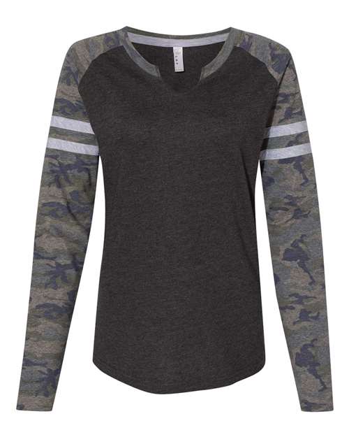Women's Fine Jersey Mash Up Long Sleeve T-Shirt – Front