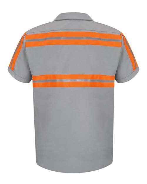Men's Tall Enhanced Visibility Industrial Work Shirt – Back