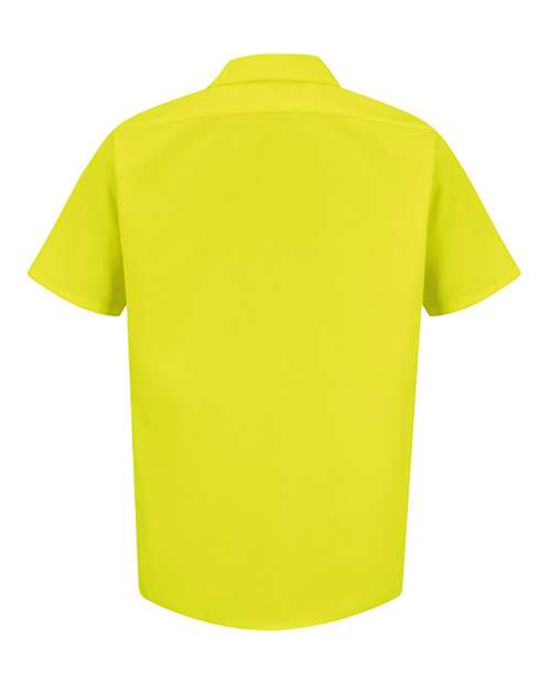 Men's Tall Enhanced Visibility Short Sleeve Work Shirt – Back