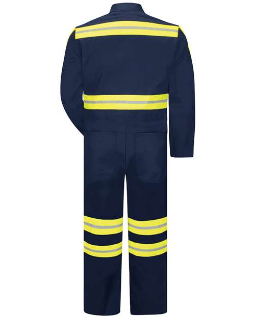 Men's Tall Enhanced Visibility Action Back Coverall – Back