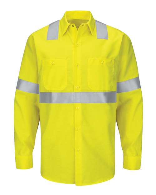 Men's Enhanced & Hi-Visibility Long Sleeve Work Shirt – Front