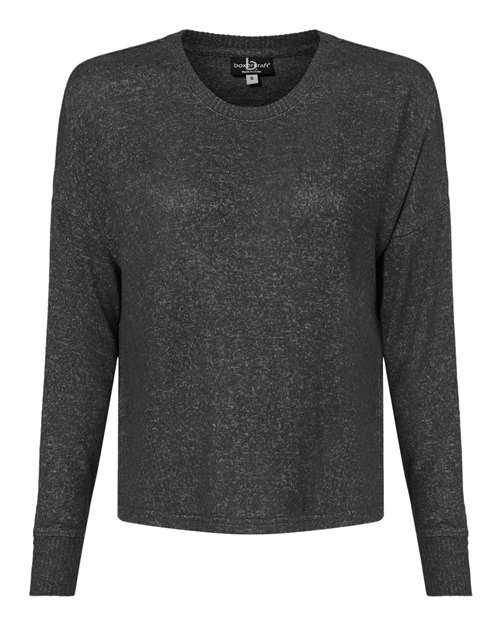 Women's Cuddle Fleece Boxy Crewneck Pullover – Front