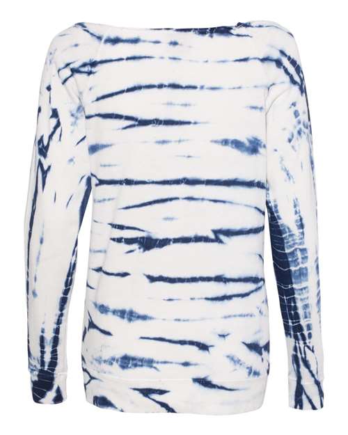 Women's French Terry Off-the-Shoulder Tie-Dyed Sweatshirt – Back