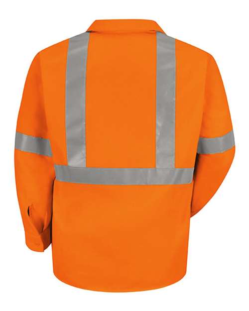 Men's High Visibility Safety Long Sleeve Work Shirt – Back