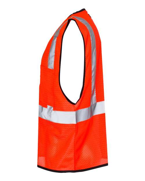 Unisex Single Pocket Zipper Mesh Class 2 Vest – Detail