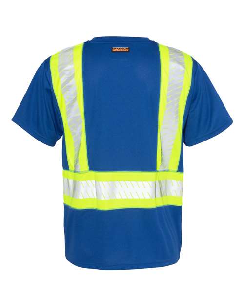Unisex EV Series® Enhanced Visibility Contrast Pocket T-Shirt – Back