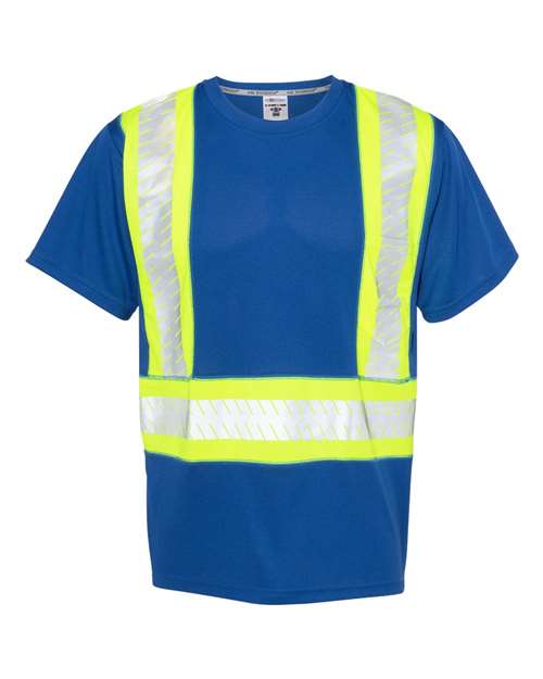 Unisex EV Series® Enhanced Visibility Contrast Pocket T-Shirt – Front