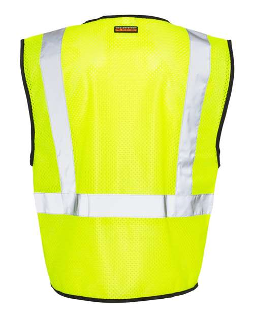 Unisex Double-Pocket Zippered Economy Class 2  Vest – Back