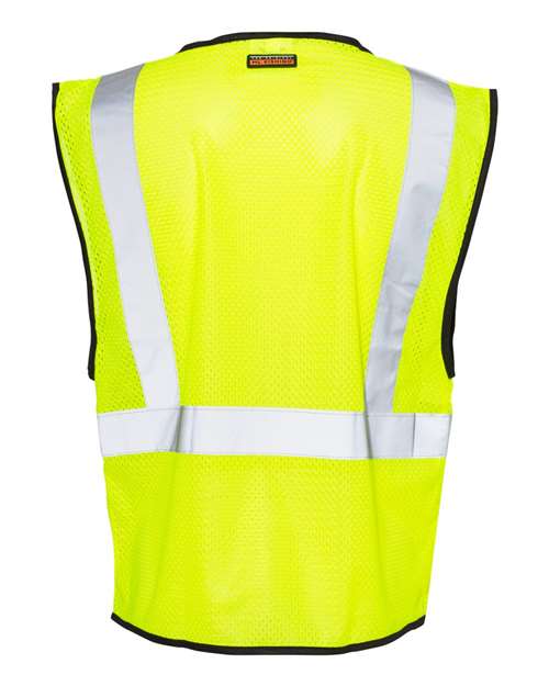 Unisex Zippered Mesh Economy Class 2 Vest – Back