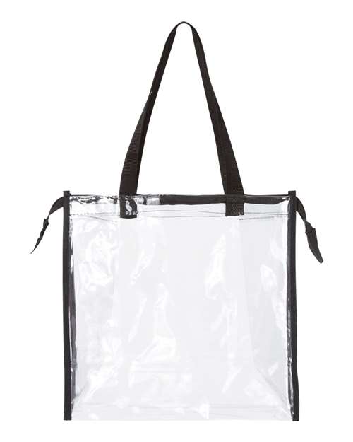 OAD Clear Zippered Tote with Full Gusset – Back