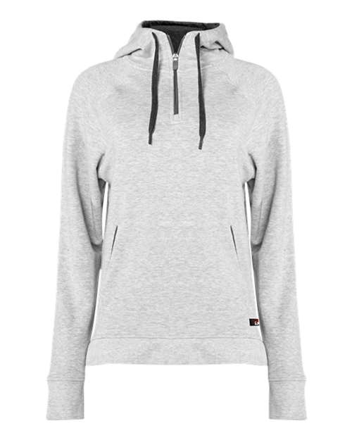 Women's FitFlex French Terry Quarter-Zip Hooded Pullover – Front