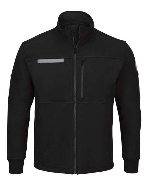 Men's Zip Front Fleece Jacket-Cotton /Spandex Blend