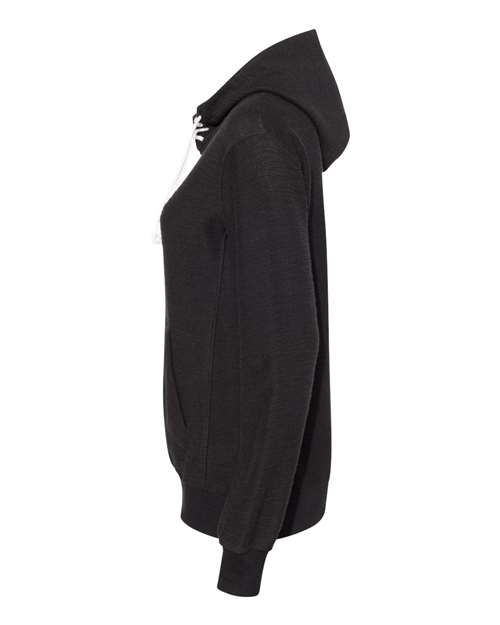 Women’s French Terry Sport Lace Scuba Hooded Sweatshirt – Detail