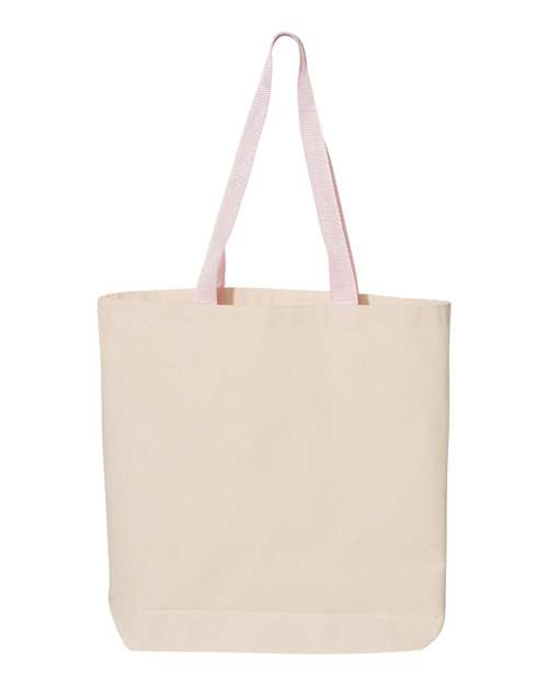 11L Canvas Tote with Contrast-Color Handles – Back