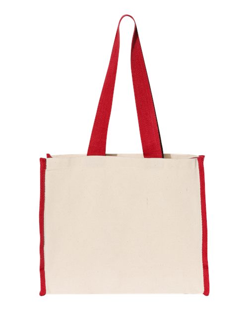 14L Tote with Contrast-Color Handles – Back