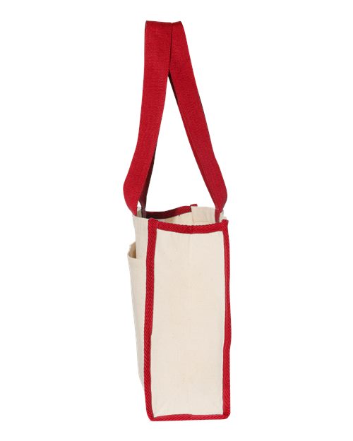 14L Tote with Contrast-Color Handles – Detail