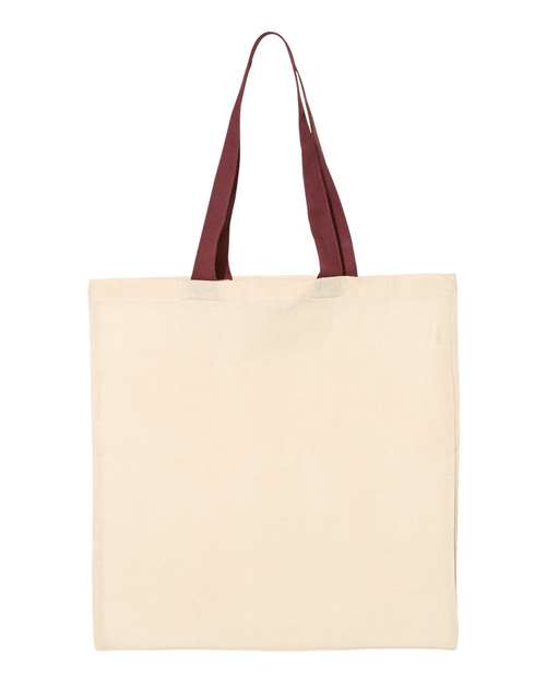 Economical Tote with Contrast-Color Handles – Back