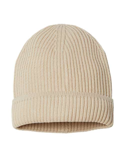 Sustainable Finish Edge Cuffed Beanie – Back