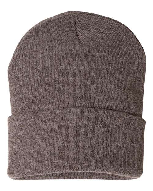 12" Solid Cuffed Beanie – Front
