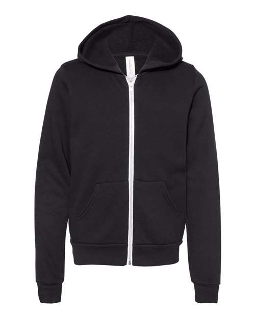 Youth Sponge Fleece Full-Zip Hoodie Sweatshirt – Front