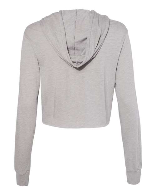 Women’s Triblend Crop Long Sleeve Hoodie Tee – Back