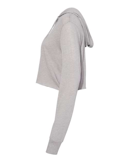 Women’s Triblend Crop Long Sleeve Hoodie Tee – Detail