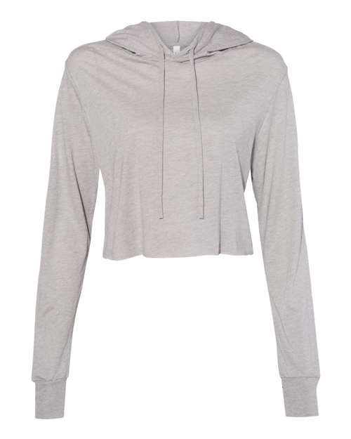 Women’s Triblend Crop Long Sleeve Hoodie Tee – Front