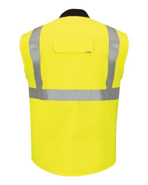 Men's Hi Vis Insulated Vest with Reflective Trim - CoolTouch®2 – Back