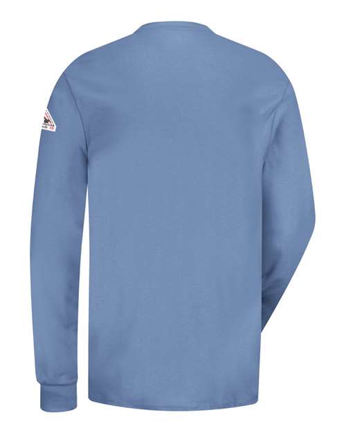 Men's Tall Long Sleeve Tagless Henley Shirt – Back