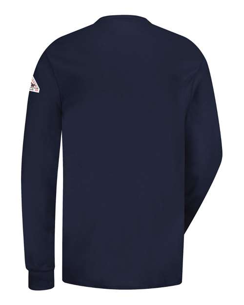 Men's Tall Long Sleeve Tagless Henley Shirt – Back