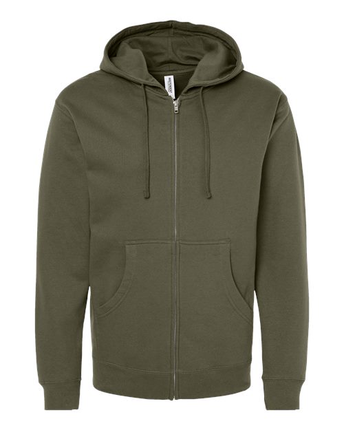 Unisex Midweight Full-Zip Hooded Sweatshirt – Front