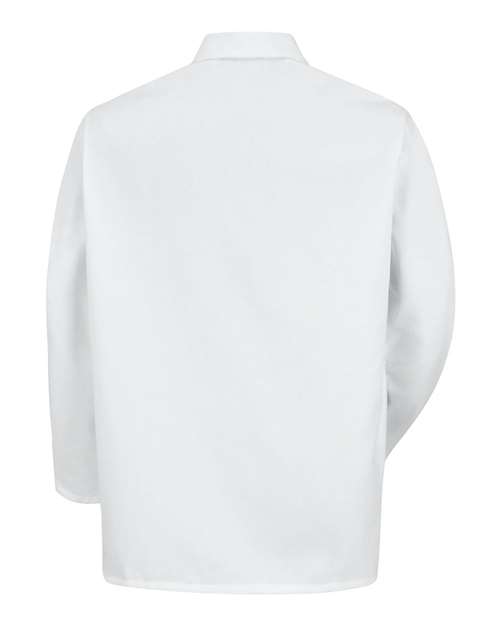 Men's Gripper-Front Short Butcher Coat – Back