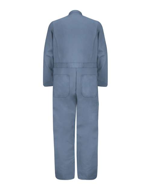 Men's Extended Sizes Button-Front Cotton Coveral – Back