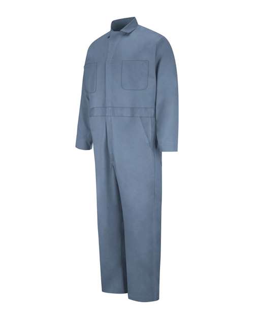 Men's Extended Sizes Button-Front Cotton Coveral – Front