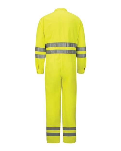 Men's Hi-Vis Deluxe Coverall with Reflective Trim - CoolTouch® 2 - 7 oz. – Back
