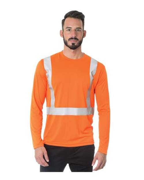 Unisex USA-Made Hi-Visibility Long Sleeve Performance T-Shirt