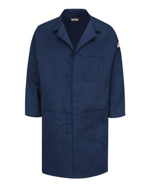 Men's Concealed Snap Front Lab Coat - EXCEL FR® ComforTouch® - 6 oz. – Front