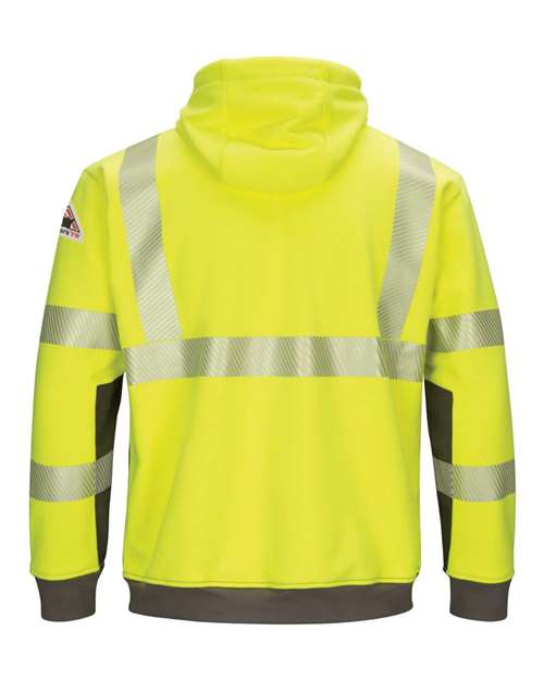 Men's Hi-Visibility Color-Blocked Hooded Sweatshirt – Back