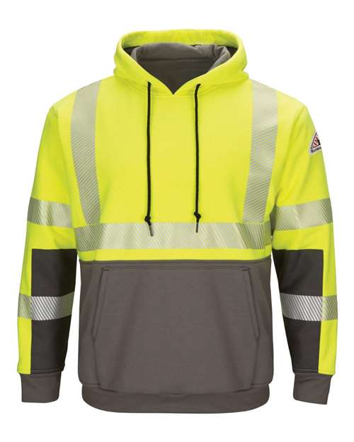 Men's Hi-Visibility Color-Blocked Hooded Sweatshirt – Front