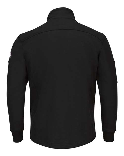 Men's Tall Zip Front Fleece Jacket-Cotton /Spandex Blend – Back