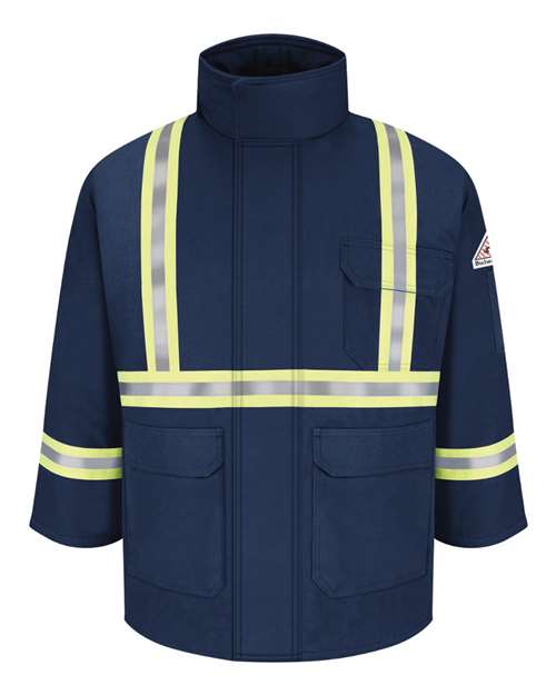 Men's Long Deluxe Parka With Reflective Trim - EXCEL FR® ComforTouch