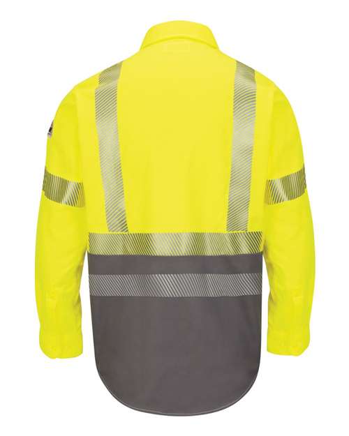 Men's Tall Hi-Visibility Color Block Uniform Shirt - EXCEL FR® ComforTouch® - 7 oz. – Back