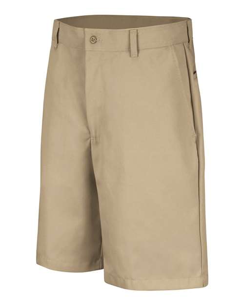 Men's Cotton Casual Plain Front Shorts – Side