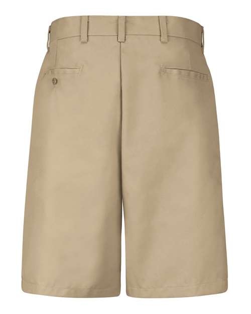 Men's Extended Sizes Cotton Casual Plain Front Shorts – Back
