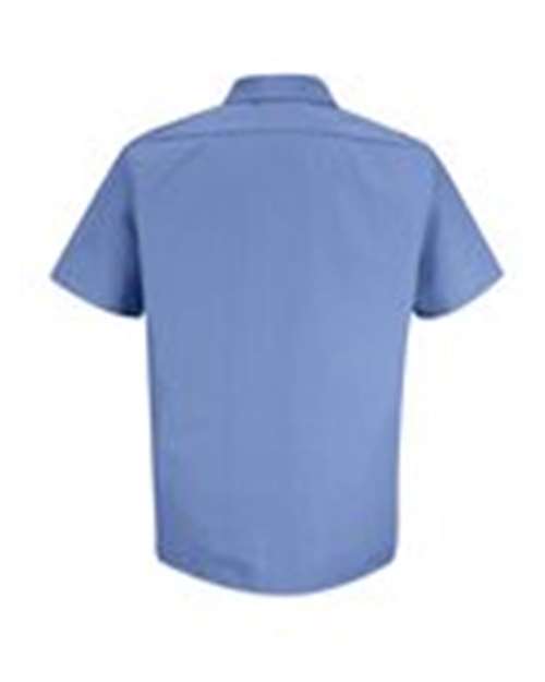 Men's Tall Industrial Stripe Short Sleeve Work Shirt – Back