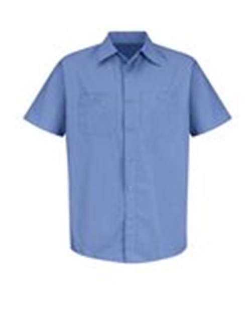 Men's Tall Industrial Stripe Short Sleeve Work Shirt