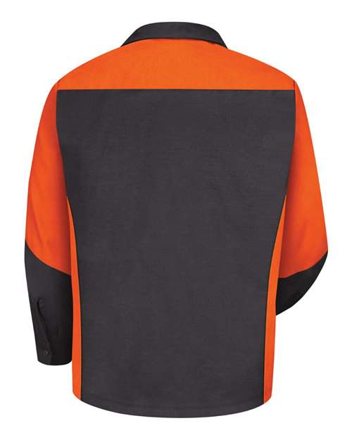 Men's Tall Long Sleeve Automotive Crew Shirt – Back