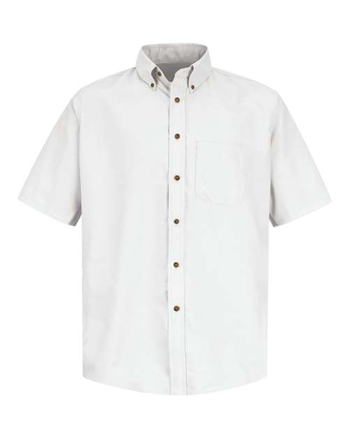 Men's Tall Poplin Short Sleeve Dress Shirt – Front