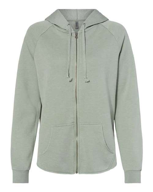 Women's California Wave Wash Full-Zip Hooded Sweatshirt – Front