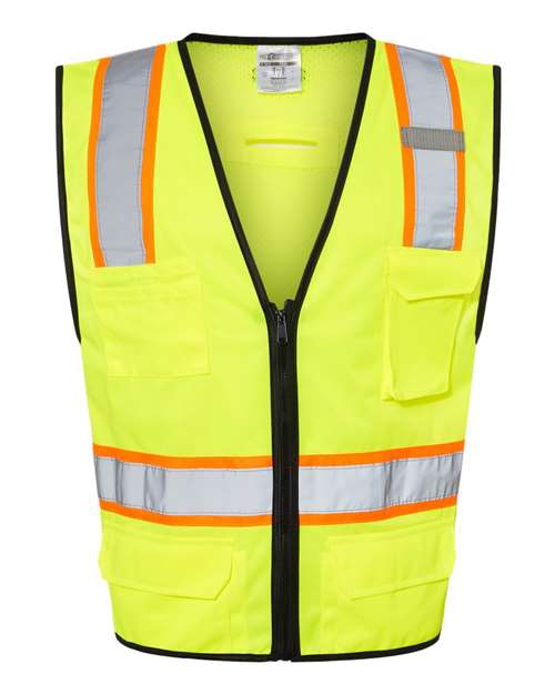 Unisex 6 Pocket Contrast Class 2 Vest – Front
